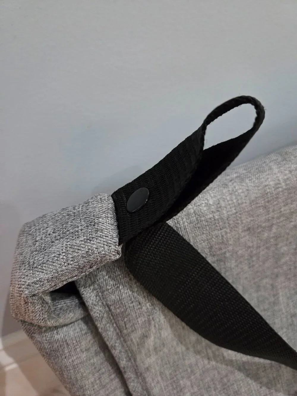 Gray Messenger Style Diaper Bag